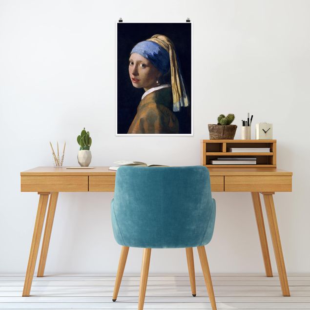 Obrazy do salonu nowoczesne Jan Vermeer van Delft - Dziewczyna z perłowymi kolczykami