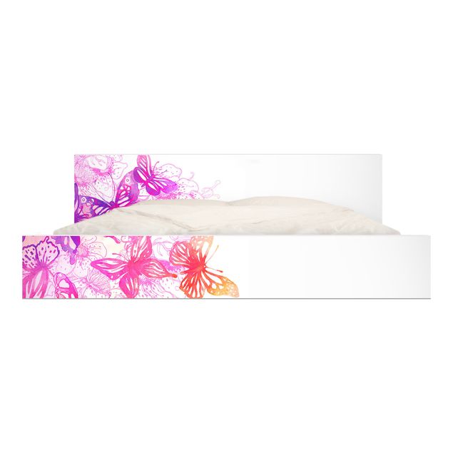 Okleina meblowa IKEA - Malm łóżko 180x200cm - Marzenie motyla