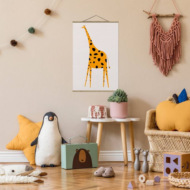 Obrazy nowoczesny Żółta żyrafa