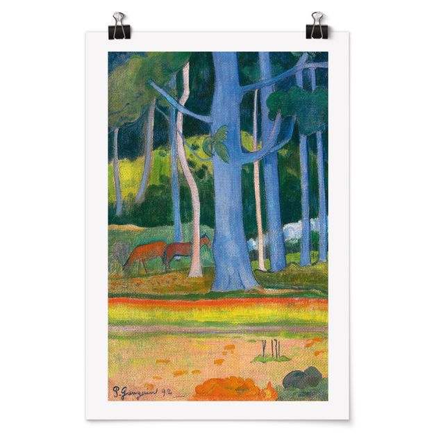 Impresjonizm obrazy Paul Gauguin - Pejzaż leśny