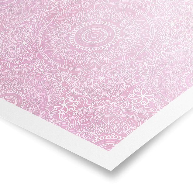 Obraz różowy Wzór Mandala Pink