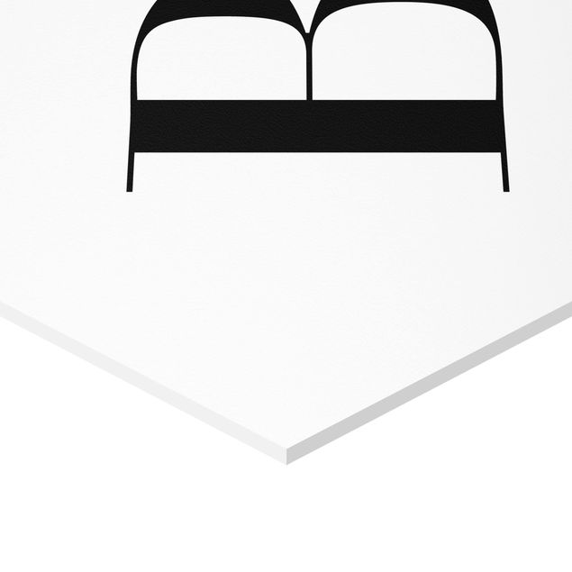 Obraz heksagonalny z Forex - Biała litera Szeryf B