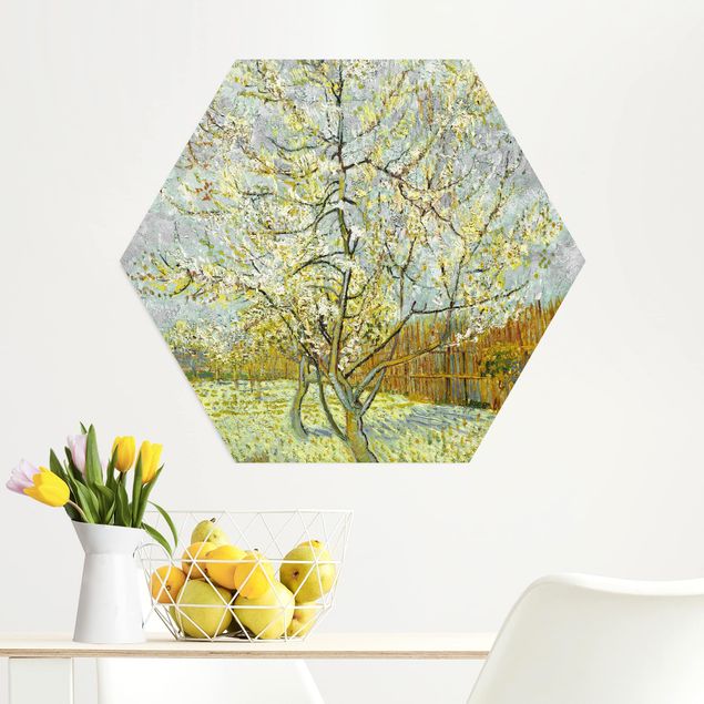 Nowoczesne obrazy do salonu Vincent van Gogh - Różowe drzewo brzoskwiniowe
