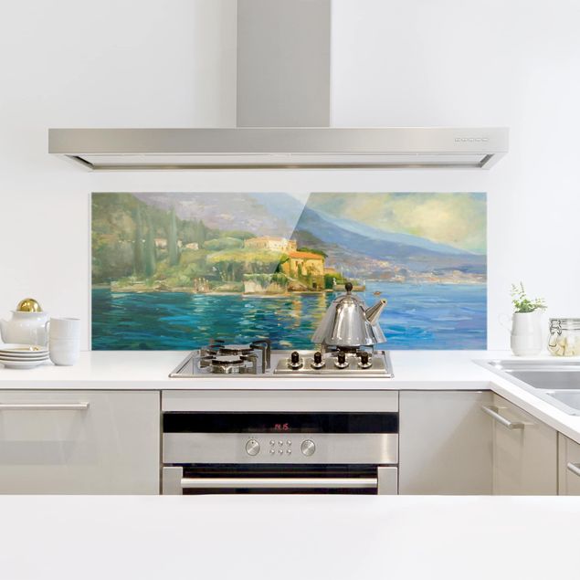 Panel szklany do kuchni Krajobraz włoski - morze