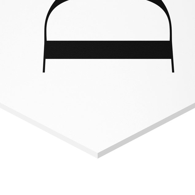 Obraz heksagonalny z Forex - Biała litera Szeryf D