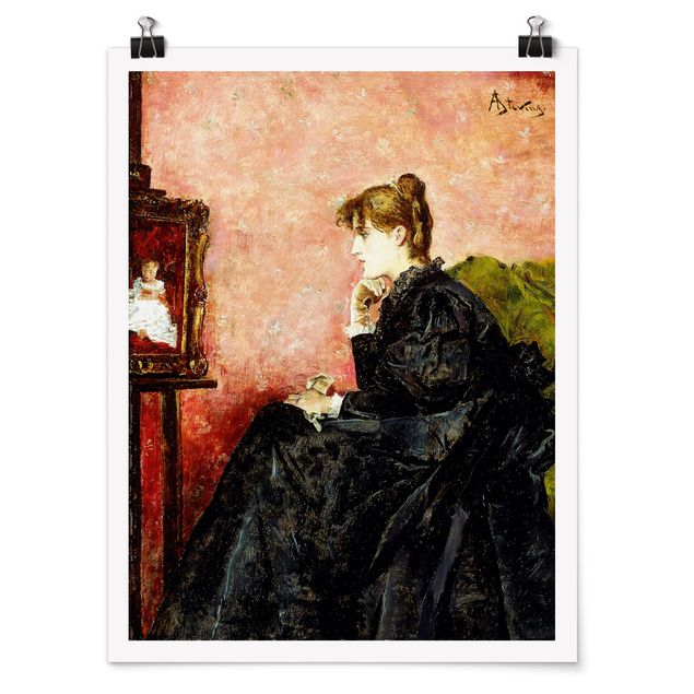 Obrazy portret Alfred Stevens - Dama w czerni
