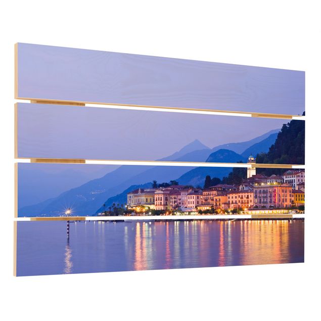 Obraz z drewna - Bellagio nad jeziorem Como