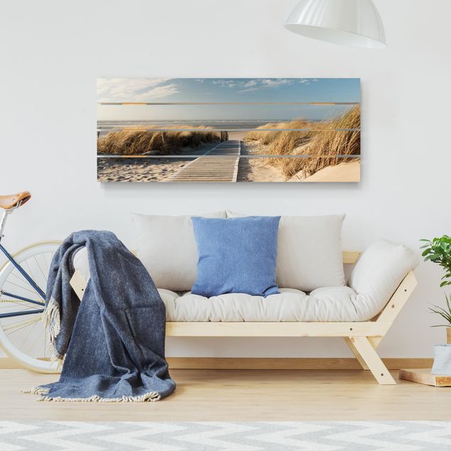 Obrazy drewniane Plaża nad Morzem Bałtyckim