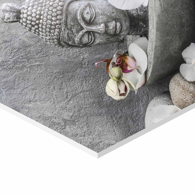 Andrea Haase obrazy  Budda Zen, orchidee i kamienie