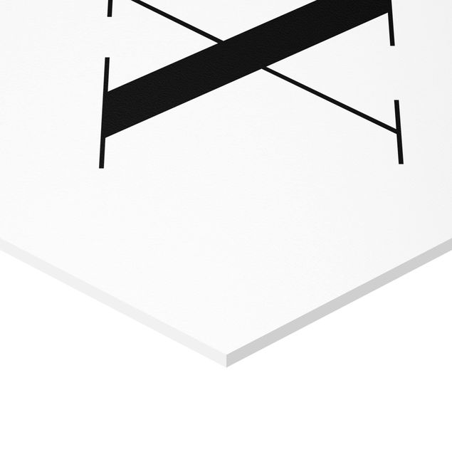 Obraz heksagonalny z Forex - Biała litera Szeryf X
