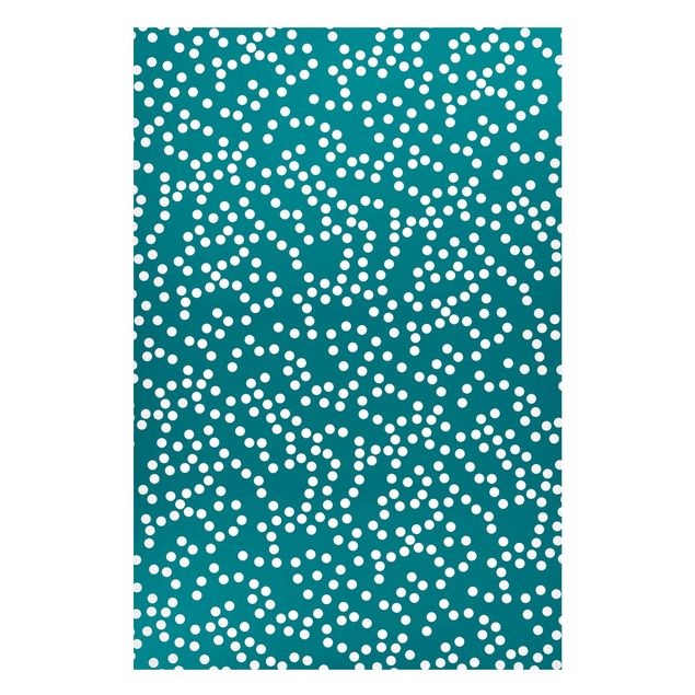 Obrazy do salonu Aborigine Dot Pattern Niebieski Green