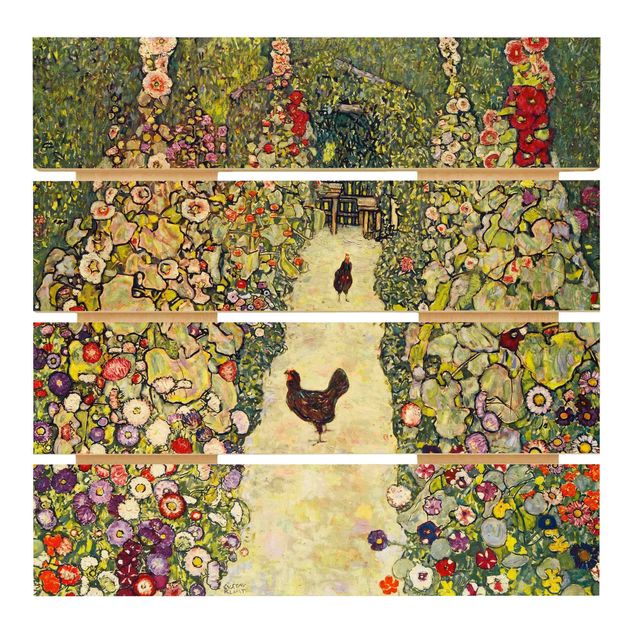 Obrazy Gustav Klimt - Ścieżka ogrodowa z kurczakami
