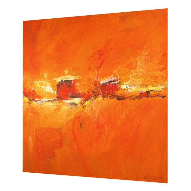 Panel szklany do kuchni - Petra Schüßler - Kompozycja w kolorze pomarańczowym