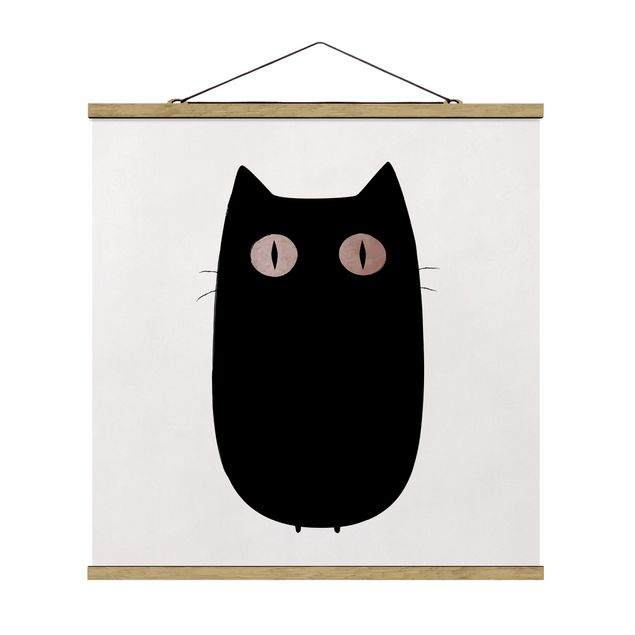 Obraz z kotem Ilustracja czarnego kota