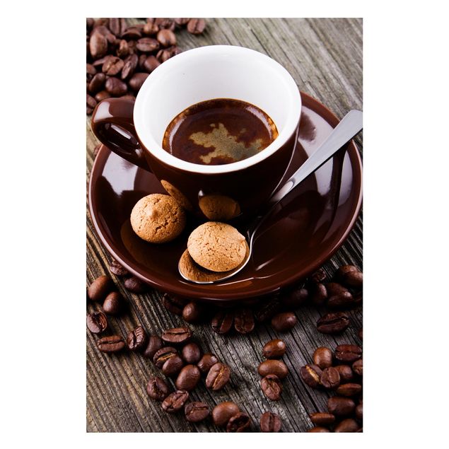 Nowoczesne obrazy Filiżanka do kawy z ziarnami kawy