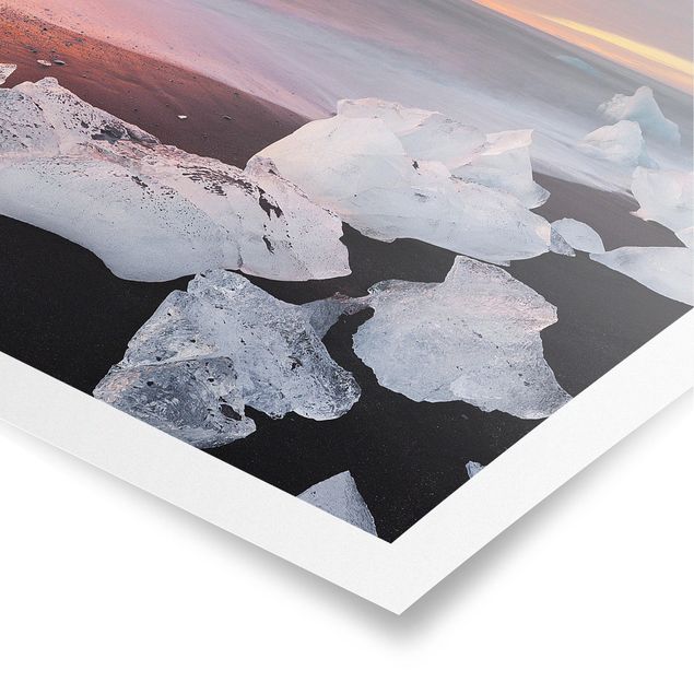 Obrazy krajobraz Kawałki lodu na lagunie lodowcowej Jökulsárlon Islandia