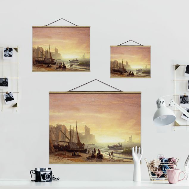 Obrazy na ścianę krajobrazy Albert Bierstadt - Flota rybacka