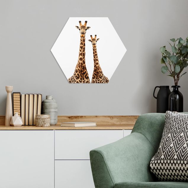 Obrazy nowoczesne Portait Dwie żyrafy