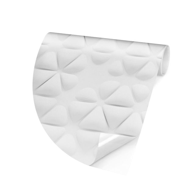 Tapeta biała Trójkąty ostrokątne w 3D
