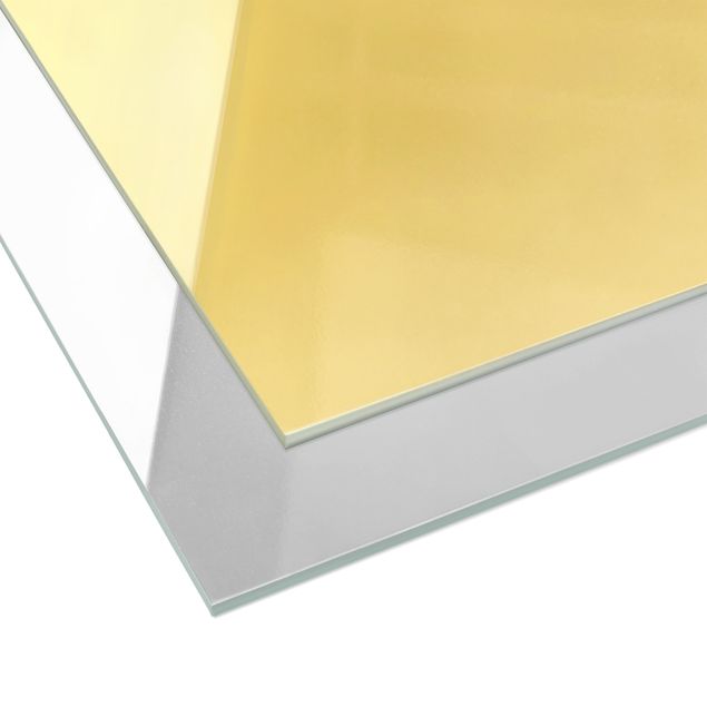 Obraz na szkle - Abstrakcyjne kształty - złoto i czerń