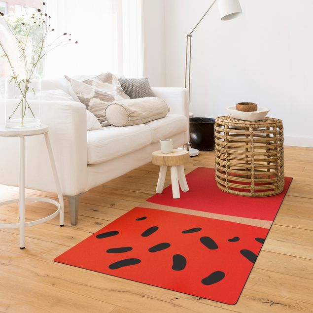 nowoczesny dywan Abstrakcyjne kształty - Melon i róż