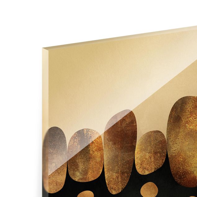 Obrazy nowoczesne Abstrakcyjne złote kamienie