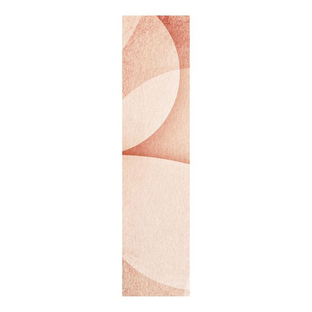 Tekstylia domowe Abstrakcyjna grafika w kolorze brzoskwiniowym