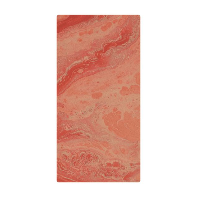 Mata korkowa - Abstract Marbling Łososiowy róż