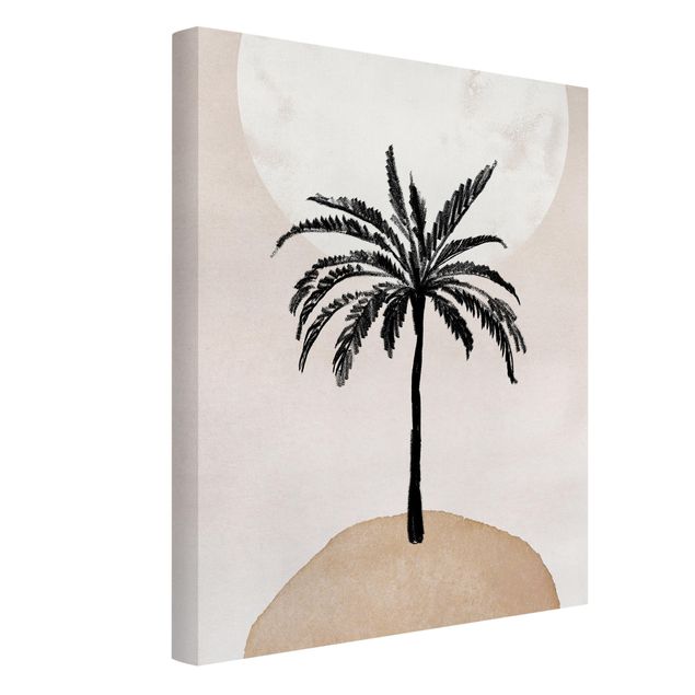 Obraz natura Abstract Island Of Palm Trees With Moon