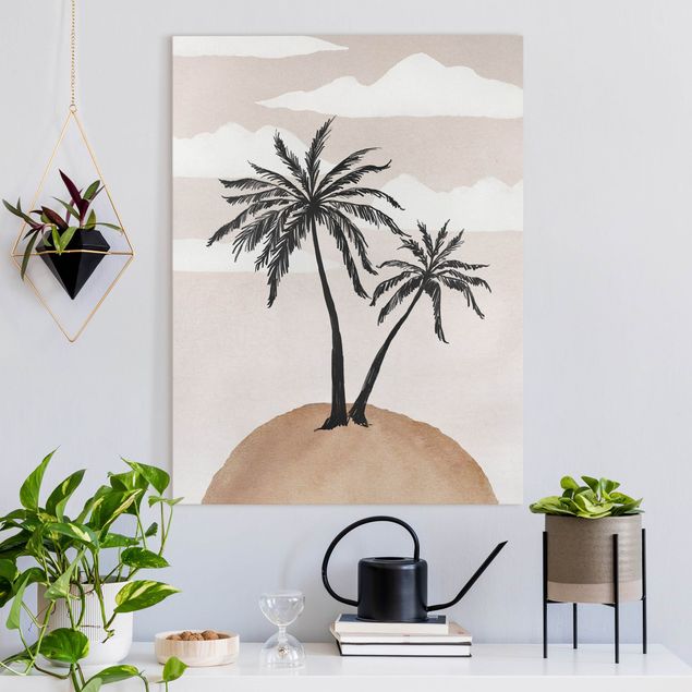 Nowoczesne obrazy do salonu Abstract Island Of Palm Trees