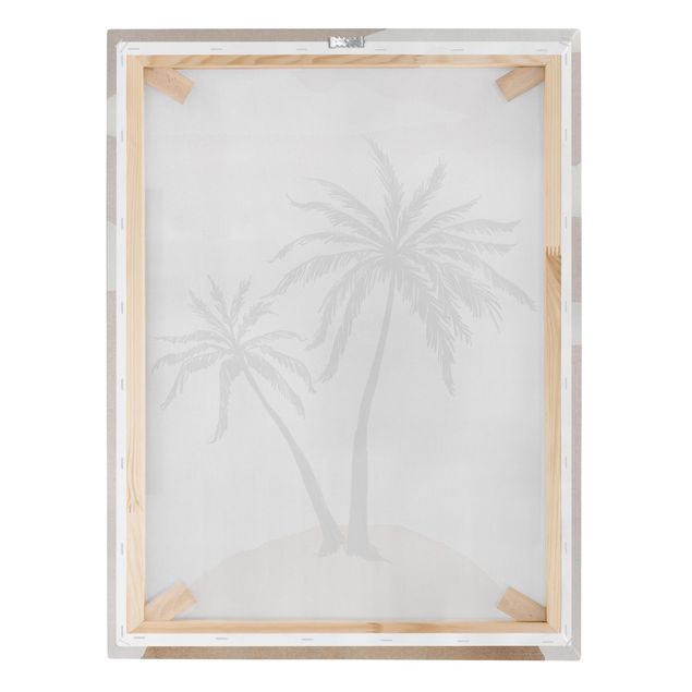 Obraz na płótnie - Abstract Island Of Palm Trees - Format pionowy 3:4
