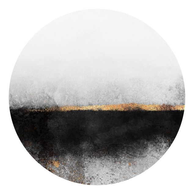 Tapety Abstrakcja Złoty horyzont czarno-biały
