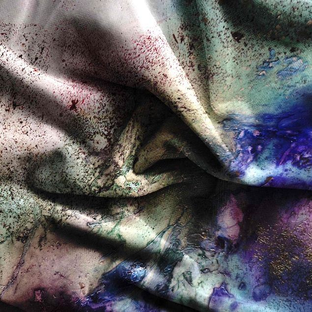 Domowe tekstylia Abstrakcyjna gra kolorów w odcieniach różu i fioletu