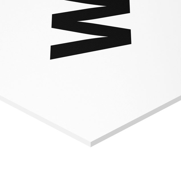 Obraz heksagonalny z Forex - Biała litera W