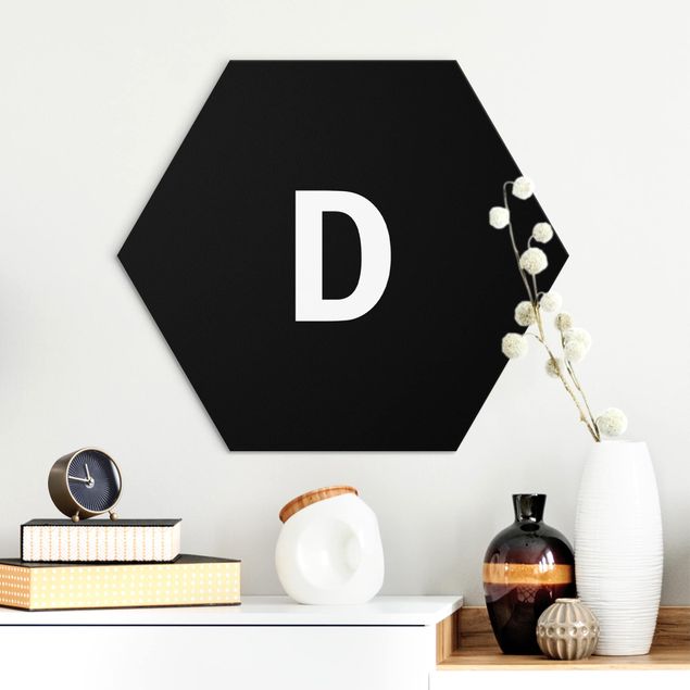 Dekoracja do kuchni Czarna litera D