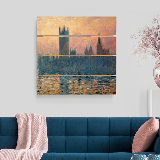Dekoracja do kuchni Claude Monet - Zachód słońca w Londynie