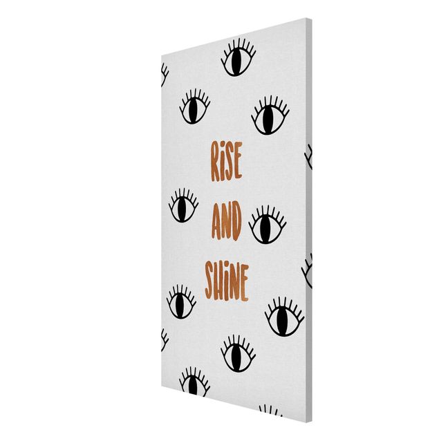 Obrazy nowoczesny Cytat do sypialni Rise & Shine