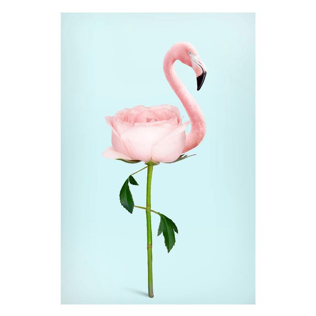 Dekoracja do kuchni Flamingo z różą