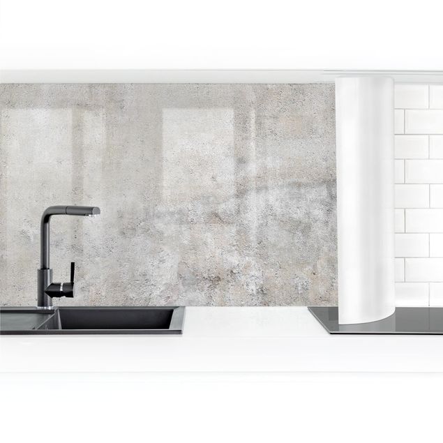 Panel ścienny do kuchni - Wygląd betonu w stylu shabby