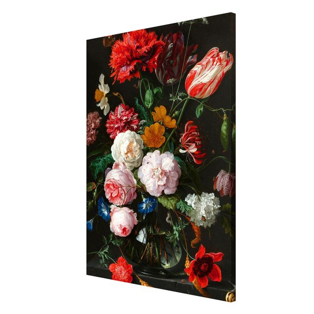 Obrazy nowoczesne Jan Davidsz de Heem - Martwa natura z kwiatami w szklanym wazonie