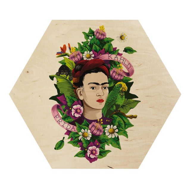 Reprodukcje Frida Kahlo - Frida, małpa i papuga