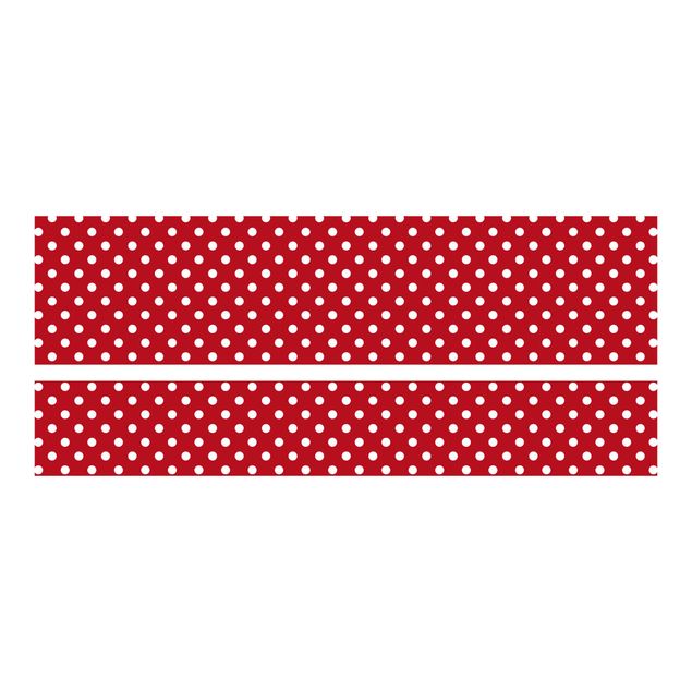 Okleina meblowa IKEA - Malm łóżko 180x200cm - Nr DS92 Dot Design Girly Red