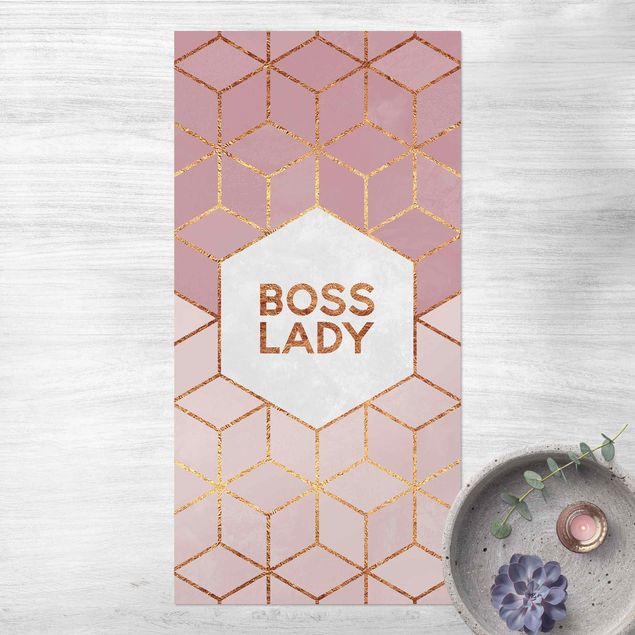 dywan zewnętrzny Boss Lady Hexagons Pink