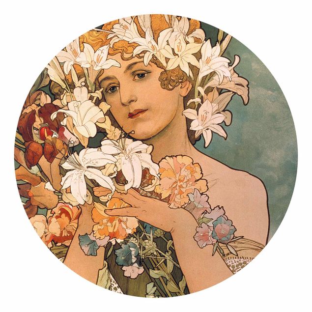 Tapeta w kwiaty Alfons Mucha - Kwiat
