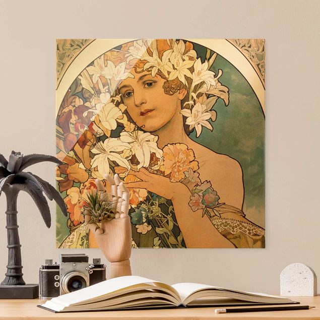 Dekoracja do kuchni Alfons Mucha - Kwiat