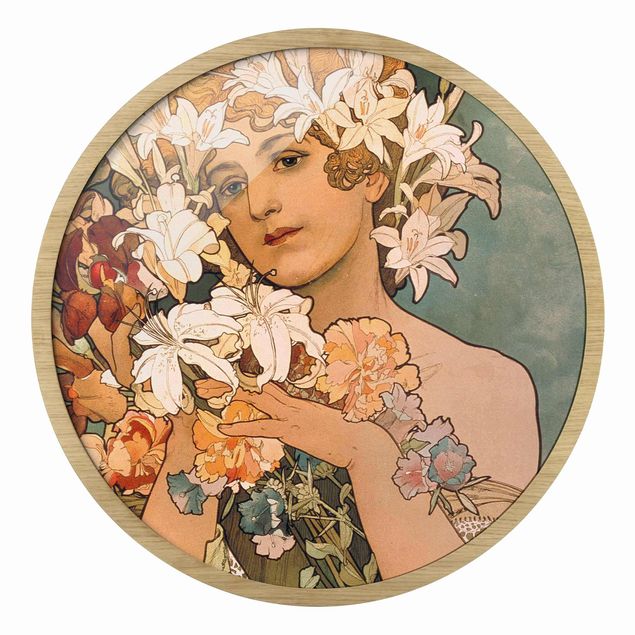 Obrazy do salonu Alfons Mucha - Flower