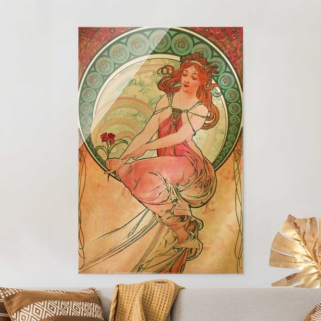Art deco obrazy Alfons Mucha - Cztery sztuki - Malarstwo