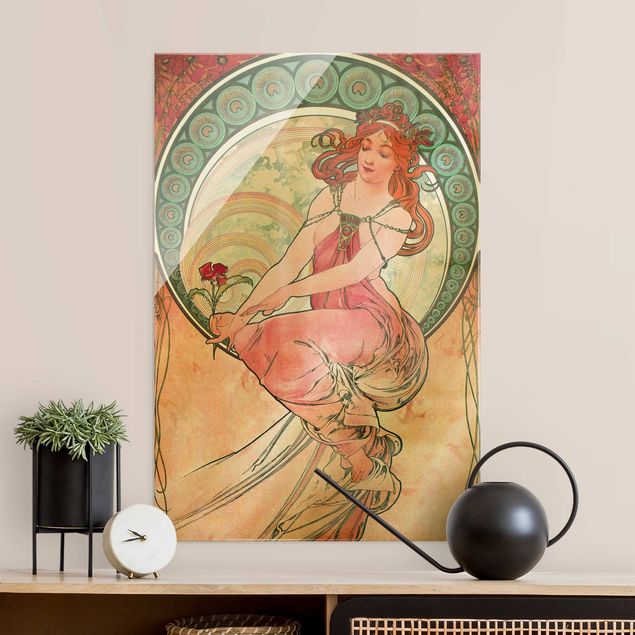 Dekoracja do kuchni Alfons Mucha - Cztery sztuki - Malarstwo