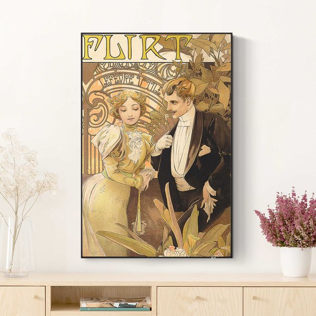 Obrazy do salonu Alfons Mucha - Plakat reklamowy ciastek Flirt