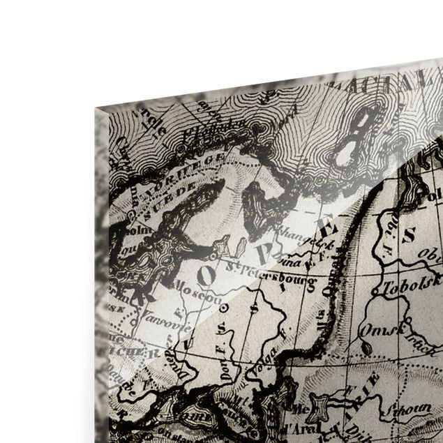Nowoczesne obrazy do salonu Szczegóły starej mapy świata